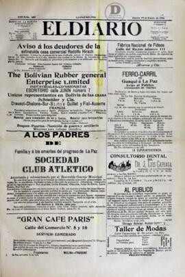 El Diario, edición del 18 de enero de  1906