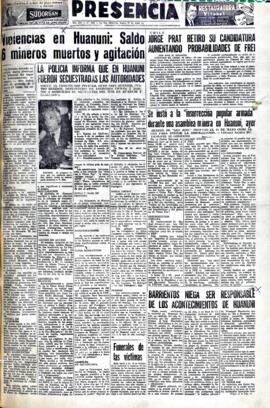Presencia, edición del 27 de abril de 1964