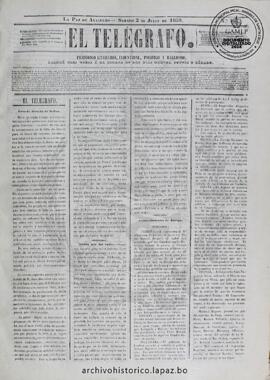 El Telegrafo, edición del 2 de julio de 1859