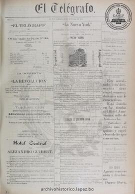 El Telegrafo, edición del 28 de octubre de 1893