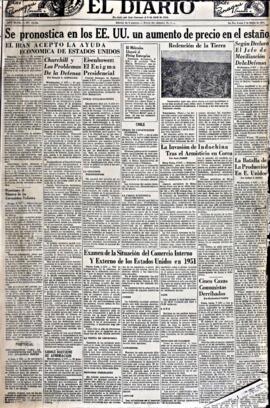 El Diario, edición del 7 de enero de 1952
