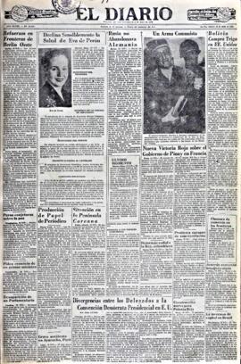 El Diario, edición del 19 de julio de 1952