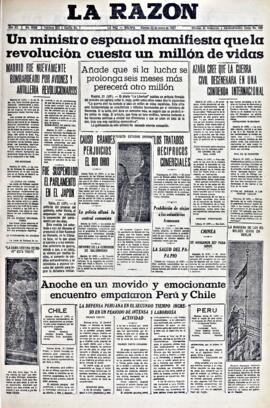 La Razón, edición del 22 de enero de 1937