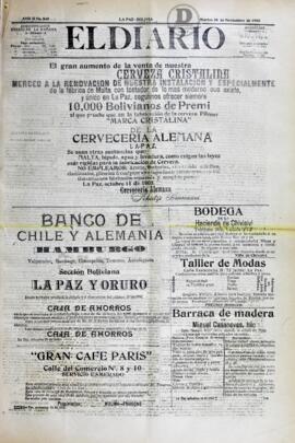 El Diario, edición del 28 de  noviembre de  1905