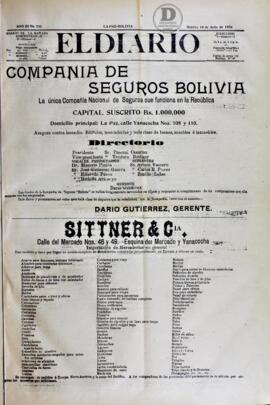 El Diario, edición del 10 de julio de 1906