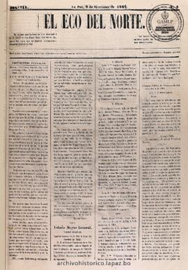 El Eco Del Norte, edición del 6 de septiembre de 1862