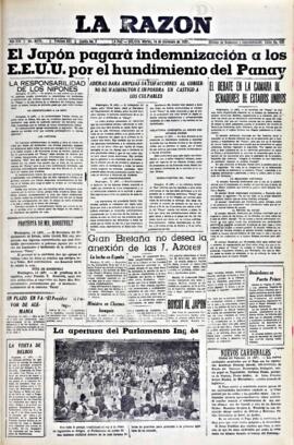 La Razón, edición del 14 de diciembre de 1937