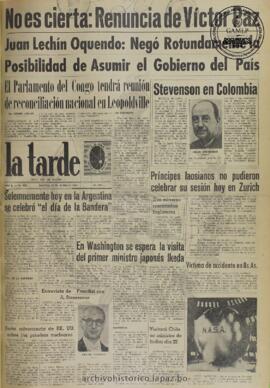 La Tarde, edición del 20 de junio de 1961