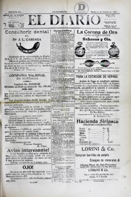 El Diario, edición del 16 de Octubre de 1906