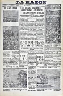 La Razón, edición del 16 de febrero de 1936