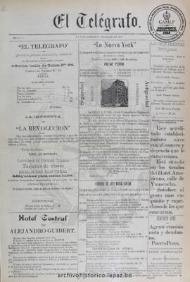 El Telegrafo, edición del 25 de marzo de 1893