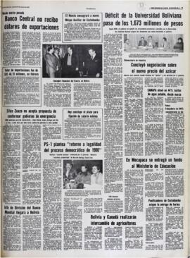 PS-1 PLANTEA "RETORNO A LEGALIDAD DEL PROCESO DEMOCRÁTICO DE 1980". (1982, 22 de junio). Presencia [La Paz, Bolivia], p. 9.