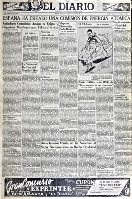El Diario, edición del 25 de octubre de 1951