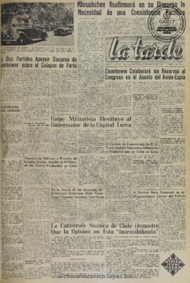 La Tarde, edición del 27 de mayo de 1960