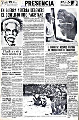 Presencia, edición del 7 de septiembrede de 1965