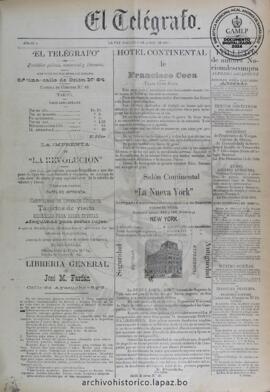 El Telegrafo, edición del 6 de abril de 1895