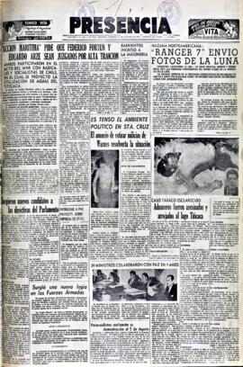 Presencia, edición del 1 de agosto de 1964