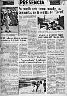 Presencia, edición del 31 de agosto de 1966