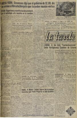 La Tarde, edición del 20 de mayo de 1960