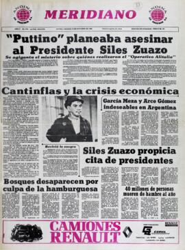 GARCÍA MEZA Y ARCE GÓMEZ INDESEABLES EN ARGENTINA. (1982, 15 de octubre). Meridiano [La Paz, Bolivia], p. 1.