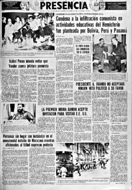 Presencia, edición del 21 de enero de 1966