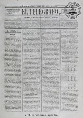 El Telegrafo, edición del 6 de agosto de 1859