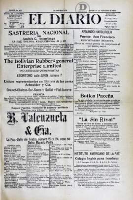 El Diario, edición del 15 de diciembre de 1906