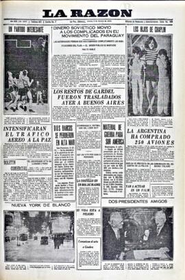La Razón, edición del 6 de febrero de 1936