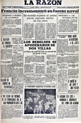 La Razón, edición del 30 de enero de 1937