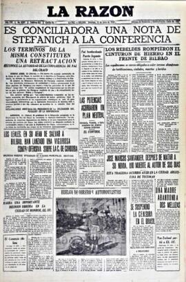 La Razón, edición del 13 de junio de 1937
