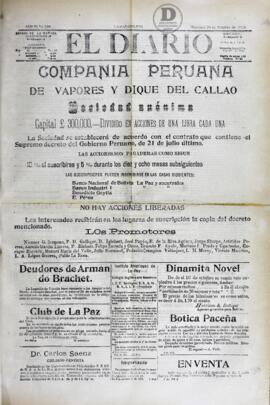El Diario, edición del 24 de Octubre de 1906