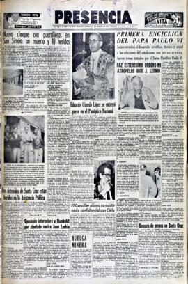 Presencia, edición del 11 de agosto de 1964