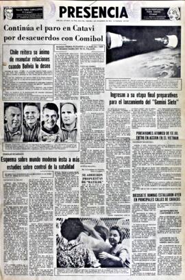 Presencia, edición del 3 de diciembre de 1965