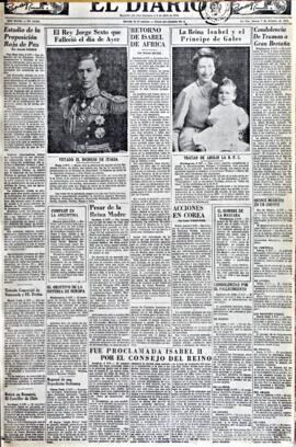 El Diario, edición del 7 de febrero de 1952
