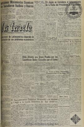 La Tarde, edición del 25 de mayo de 1960
