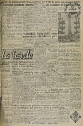 La Tarde, edición del 24 de marzo de 1960