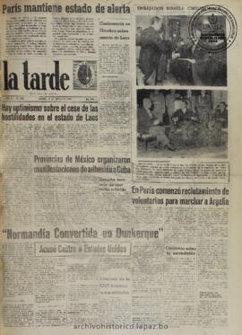 La Tarde, edición del 24 de abril de 1961