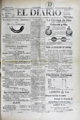 El Diario, edición del 12 de octubre de 1906