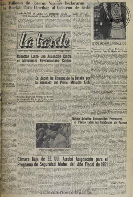 La Tarde, edición del 21 de junio de 1960