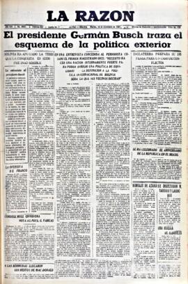 La Razón, edición del 16 de noviembre de 1937