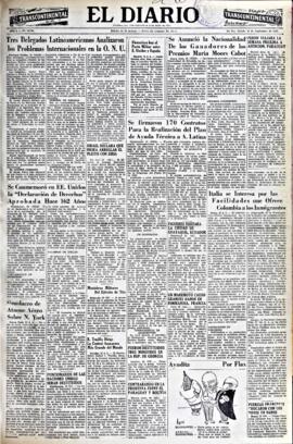 El Diario, edición del 26 de septiembre de 1953