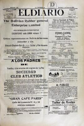 El Diario, edición del 4 de febrero de  1906