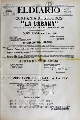 El Diario, edición del 15 de mayo de 1906