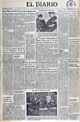 El Diario, edición del 22 de diciembre de 1952