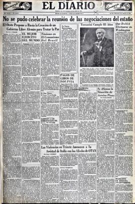 El Diario, edición del 26 de marzo de 1952
