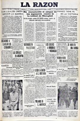 La Razón, edición del 25 de octubre de 1937