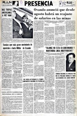 Presencia, edición del 11 de julio de 1965