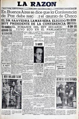 La Razón, edición del 4 de diciembre de 1936