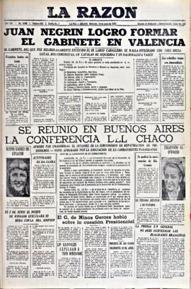 La Razón, edición del 19 de mayo de 1937