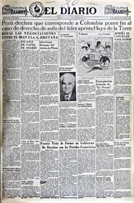 El Diario, edición del 20 de junio de 1951